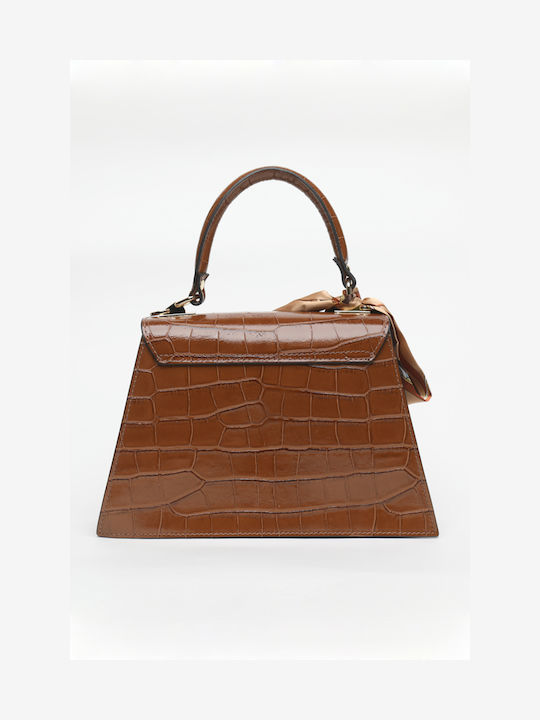 Blaue Damen-Ledertasche zum Umhängen