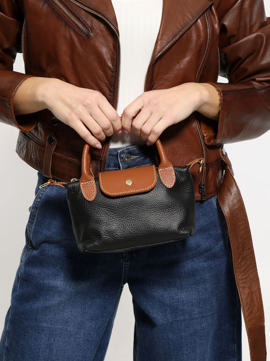 Burgunderrote Damen-Schultertasche aus Leder