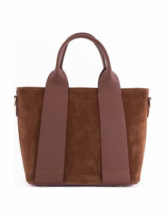 Bordeauxfarbene Damen-Schultertasche aus Leder