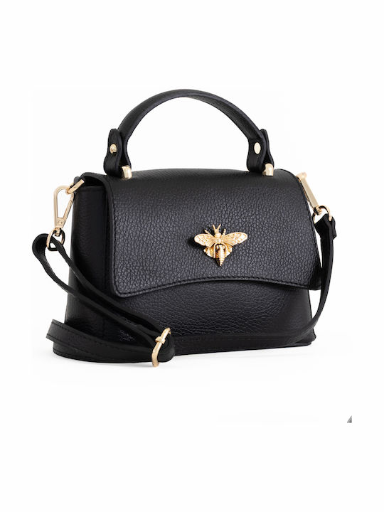 Damen-Flap-Tasche aus Leder Rosa