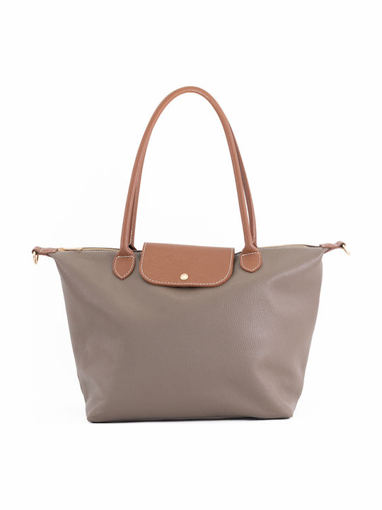 Light Blue Leather Women's Shoulder Bag
