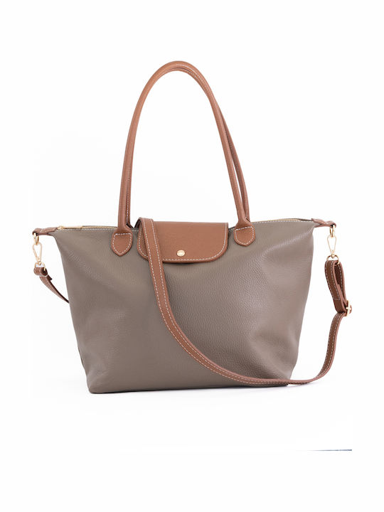 Light Blue Leather Women's Shoulder Bag