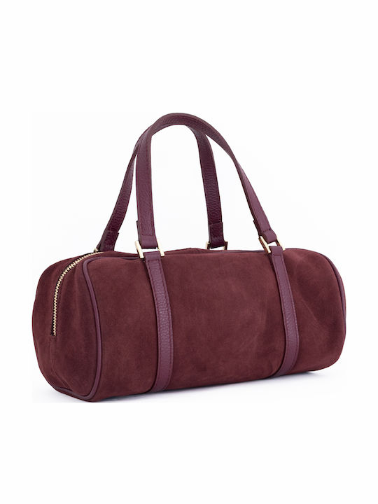 Olivgrüne Damen-Schultertasche aus Leder