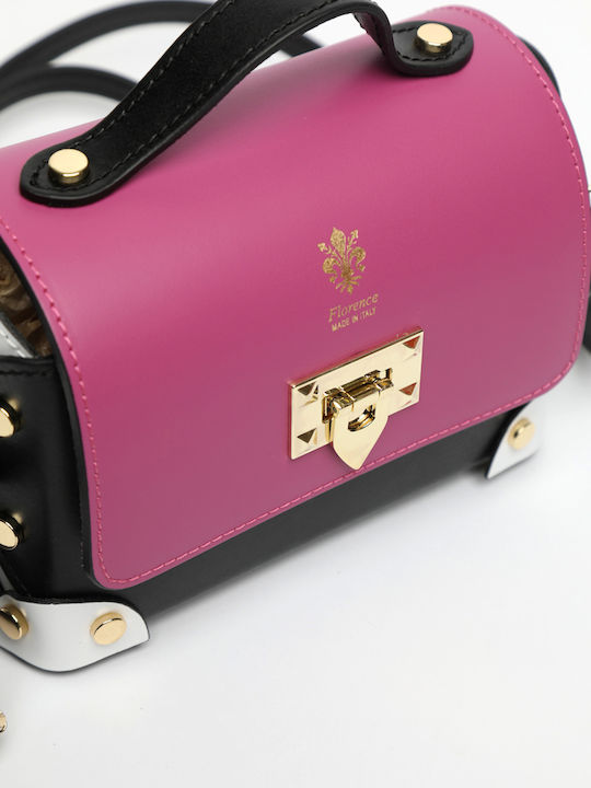 Burgunderrote Damen-Schultertasche aus Leder