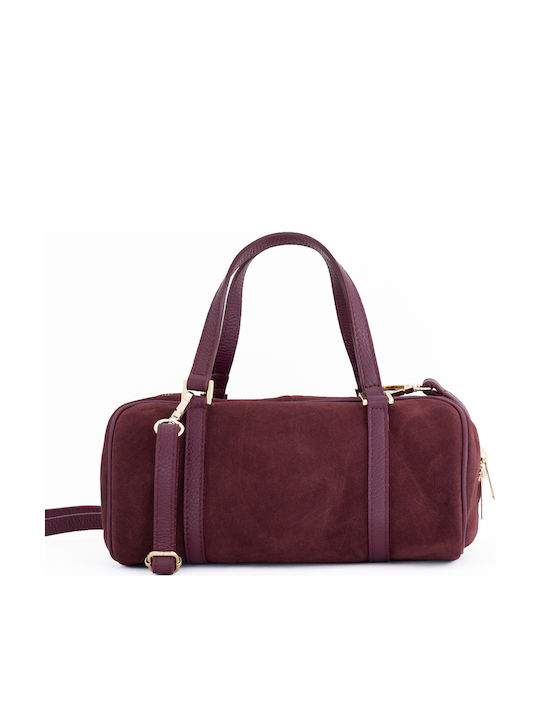 Olivgrüne Damen-Schultertasche aus Leder