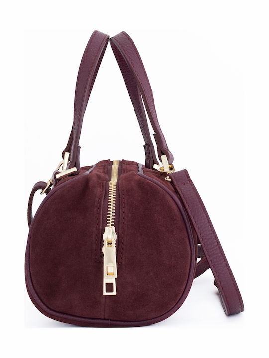Olivgrüne Damen-Schultertasche aus Leder