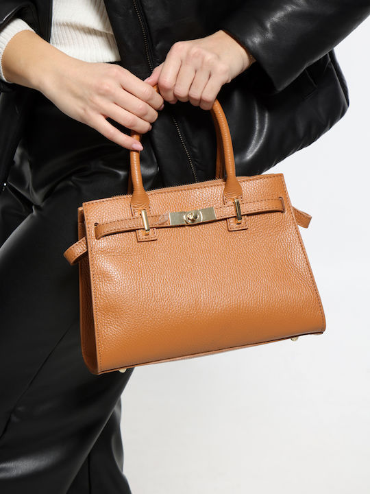 Light Blue Leather Women's Shoulder Bag