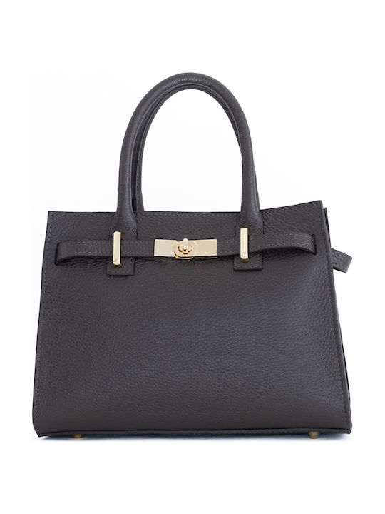 Light Blue Leather Women's Shoulder Bag