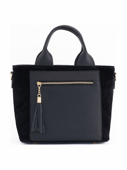 Grey Leather Women's Shoulder Bag