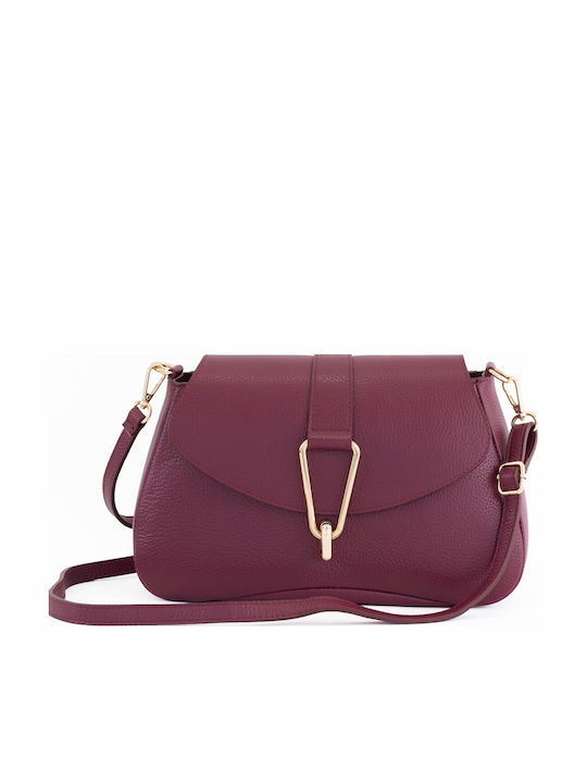 Olivgrüne Damen-Schultertasche aus Leder