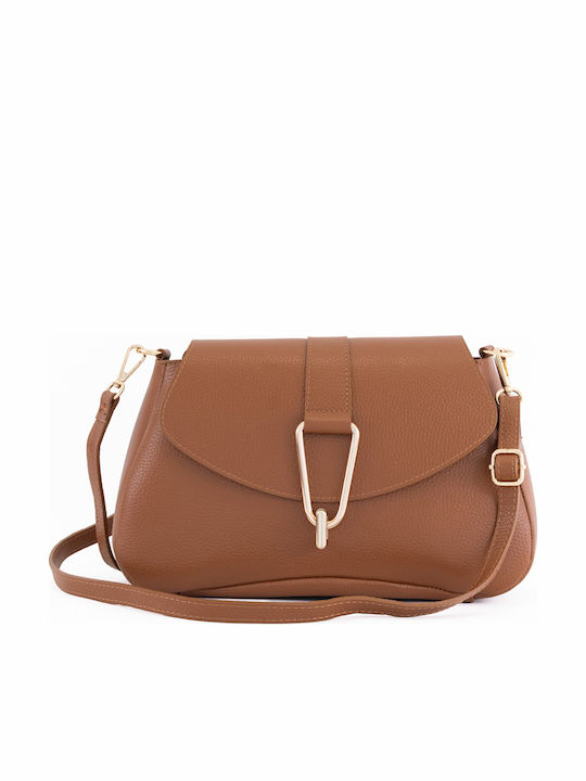 Olivgrüne Damen-Schultertasche aus Leder
