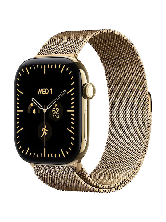 Λουράκι Apple Watch 46 Mm Milanese Loop Radiant Gold Μέγεθος M L Λουράκι Apple Watch 46 Mm Milanese Loop Radiant Gold Μέγεθος M L