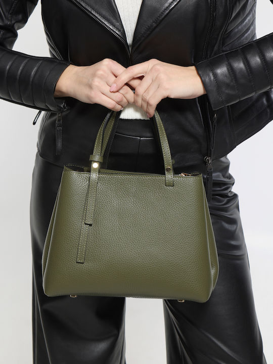 Bordeauxfarbene Damen-Schultertasche aus Leder