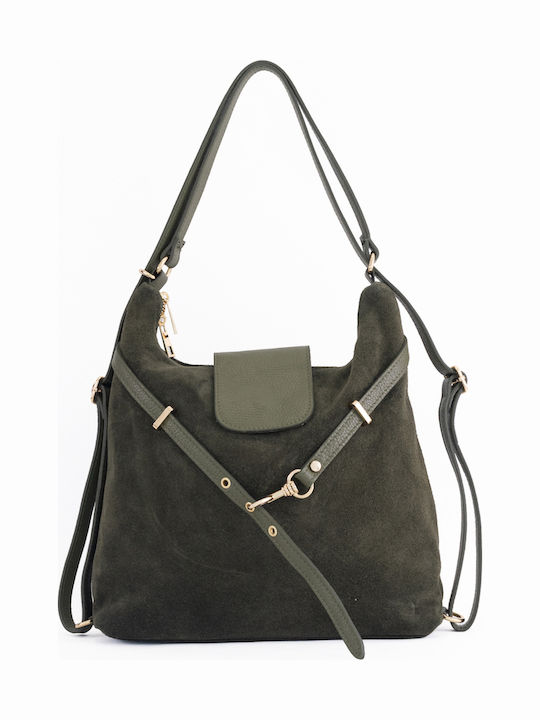 Burgunderrote Damen Schulter- / Rucksacktasche aus Leder