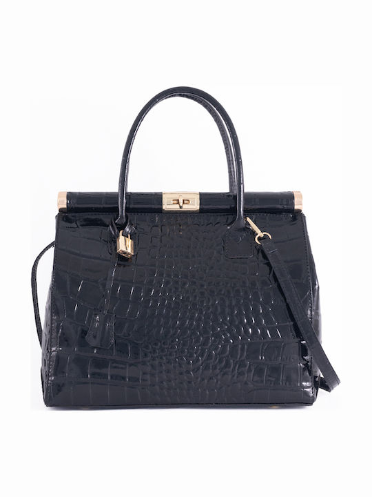 Grey Leather Women's Shoulder Bag
