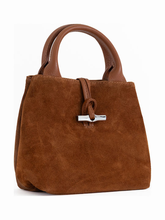 Khaki Leather Women's Shoulder Bag