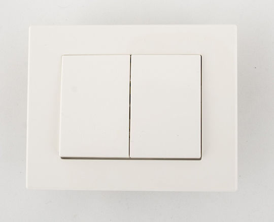 Harry Potter Recessed Double Wall Switch Without Frame White