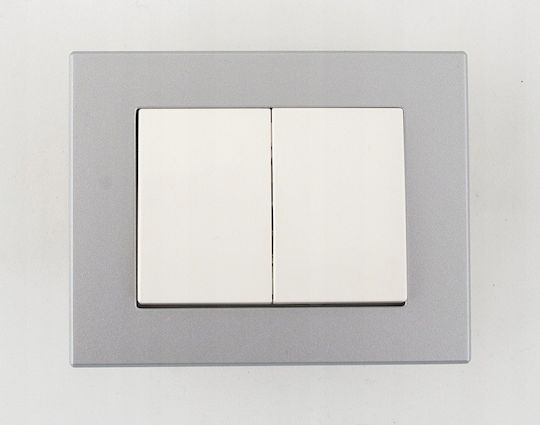 Harry Potter Recessed Double Wall Switch Without Frame White