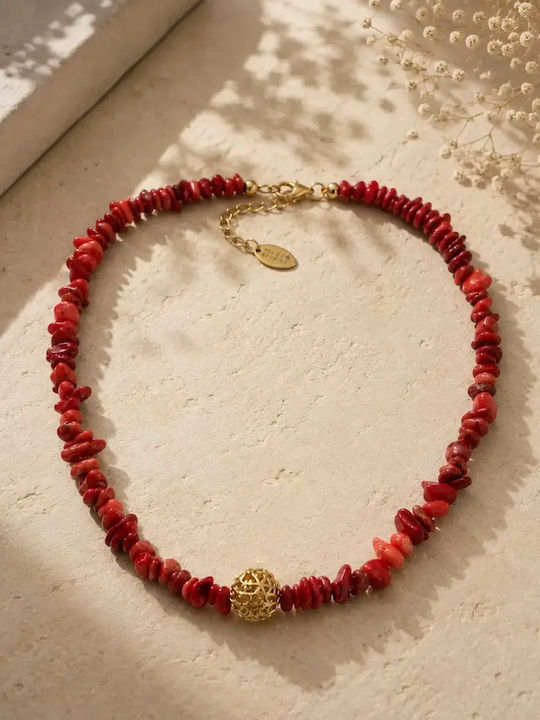 The Gem Stories Κολιέ από Επιχρυσωμένο Ατσάλι The Gem Stories Κολιέ από Επιχρυσωμένο Ατσάλι