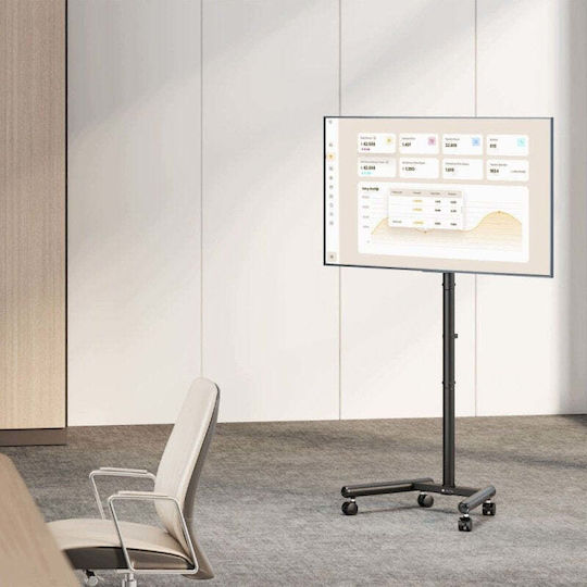 Techly ICA-TR60 Подова стойка за телевизор до 50" и 20 кг, Черна
