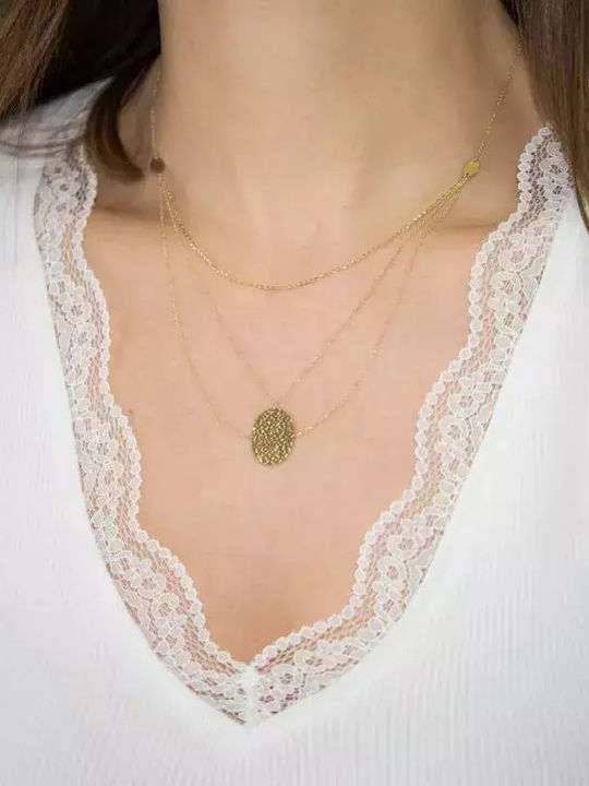 Triple Gold Necklace 9K