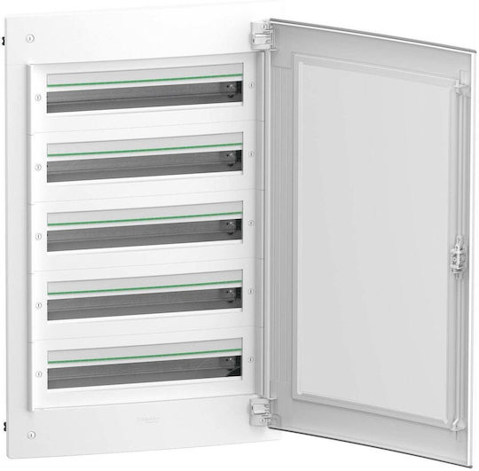 Schneider Electric Ηλεκτρολογικός Πίνακας Χωνευτός, 5 Σειρών, 24 Στοιχείων
