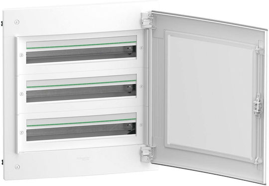 Schneider Electric Ηλεκτρολογικός Πίνακας Χωνευτός, 3 Σειρών, 24 Στοιχείων