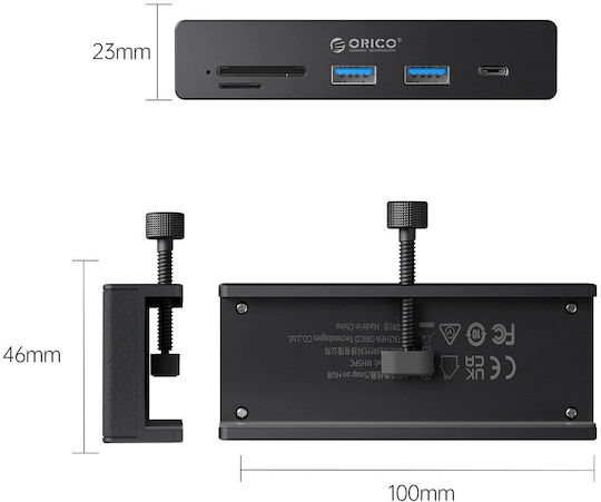 Orico 10-Port Hub with USB-C / USB-A Connection