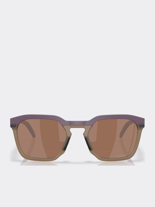Hstn Sq Unisex Sunglasses with Brown Horn-Rimmed Frame and Brown Lenses
