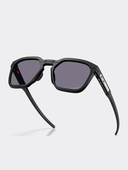 Hstn Sq 2.0 Unisex Sunglasses with Black Horn-Rimmed Frame and Grey Lens