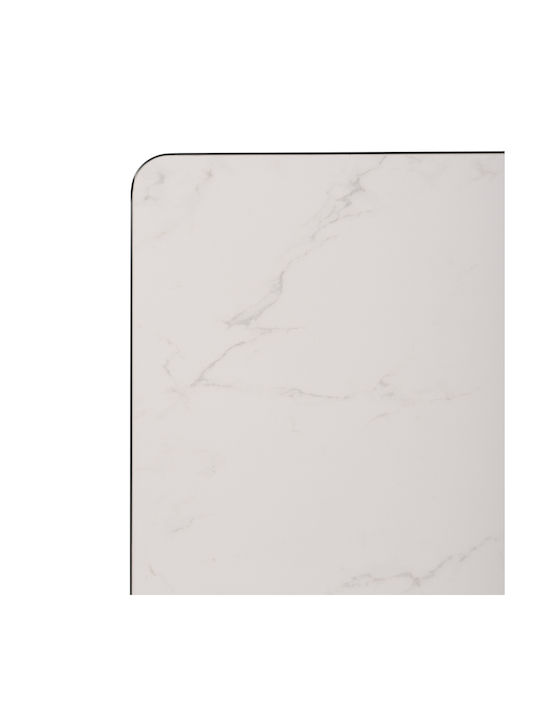 HomeMarkt Blat de Masă Pătrat din Placă Aglomerată Neagră 80x80cm HM6655.02