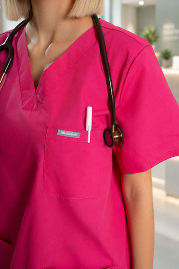 Dr. Scrub Unisex Ιατρική Μπλούζα Φούξια