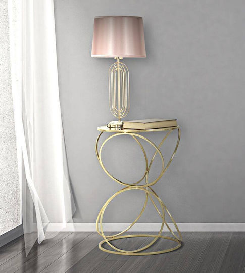 BigBuy Metal Table Lamp for E27 Bulb with Pink Shade and Base
