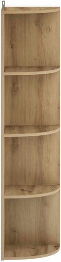 Corner Bookcase Artisan Oak 31.5x31x130 cm