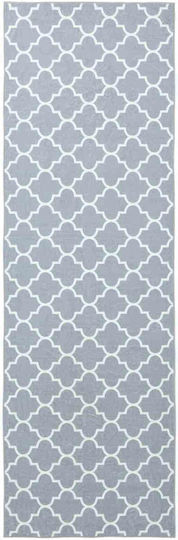 vidaXL Grey and White Runner Rug 50x250cm