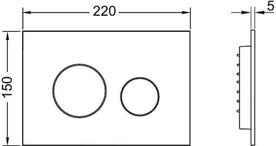 Tece Dual Flush Plate for Cisterns
