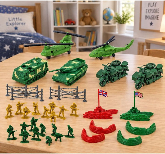 Lean Toys Set militar pentru copii de la 3 ani