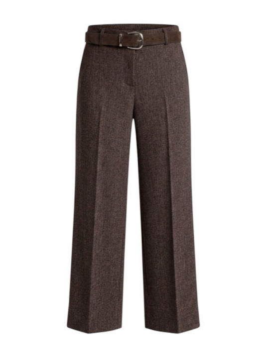 Women's Fabric Trousers in Slim Fit Grey