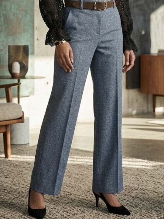 Women's Fabric Trousers in Slim Fit Beige
