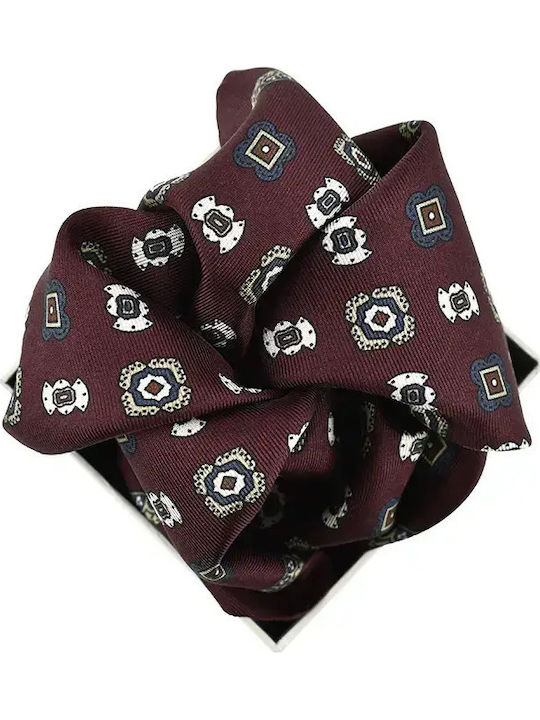 Men's Burgundy Silk Pocket Square