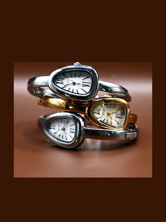Damen-Quarzuhr mit goldenem Edelstahlarmband