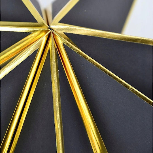 Grawerkowo Weihnachtsstern aus Papier Schwarz 60x60x60 cm