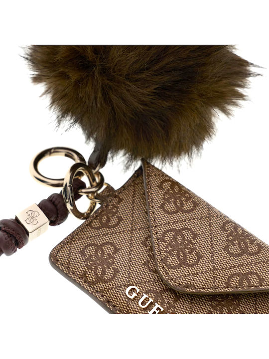 Guess Guess Дамски ключодържател Yvonne с лого Кафяв Rw7579p6401-ltl