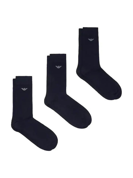 Emporio Armani Men's Blue Socks 3 Pack