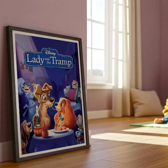Poster Lady Tramp Mv332 30cm X 40cm Bilderrahmen in Holzbraun 72304pd161851f63322
