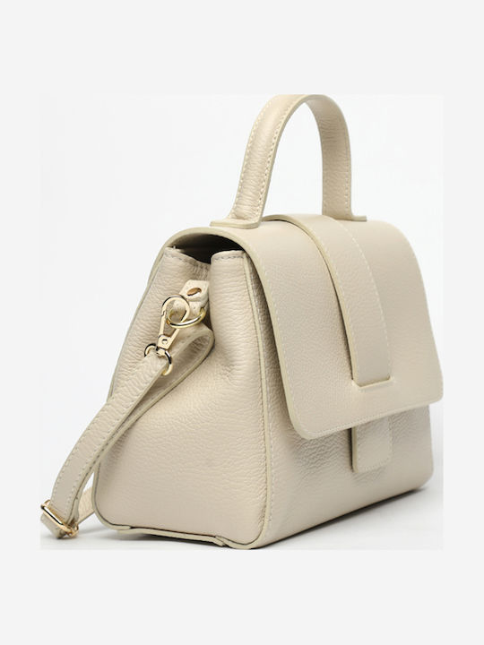 Khaki Leather Women's Shoulder Bag