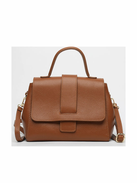 Khaki Leather Women's Shoulder Bag
