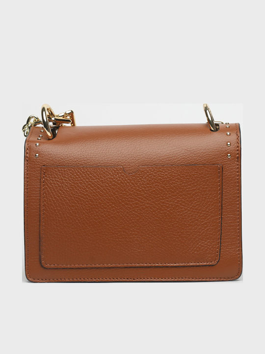 Khaki Leather Women's Shoulder Bag