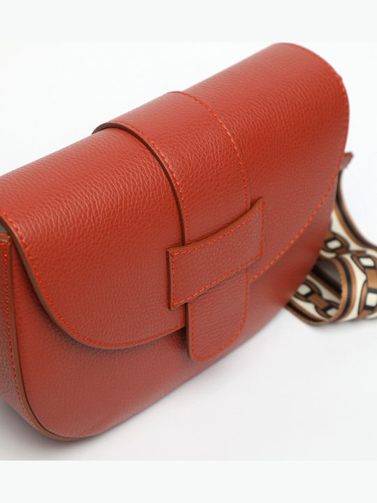 Red Leather Women's Shoulder Bag