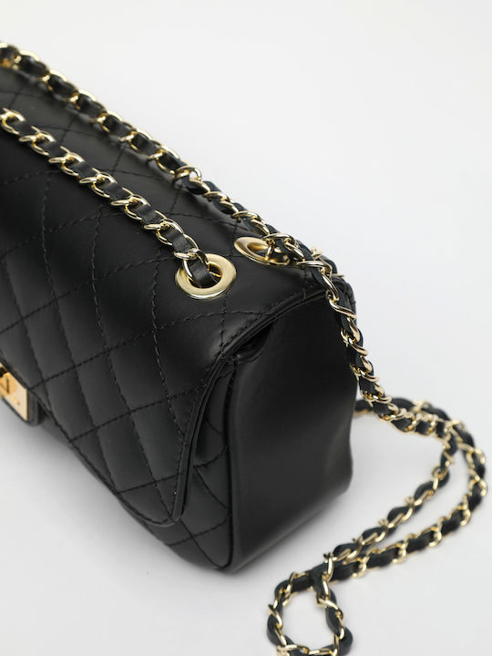 Black Leather Women's Shoulder Bag